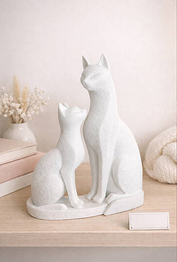 Anne ve Yavru Kedi Dekoratif Biblo