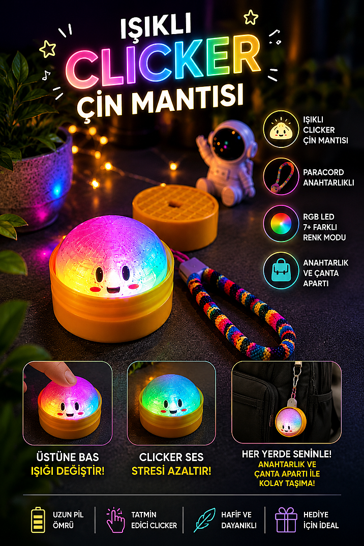 Tridex DumpliClick Işıklı Clicker Çin Mantısı - 1